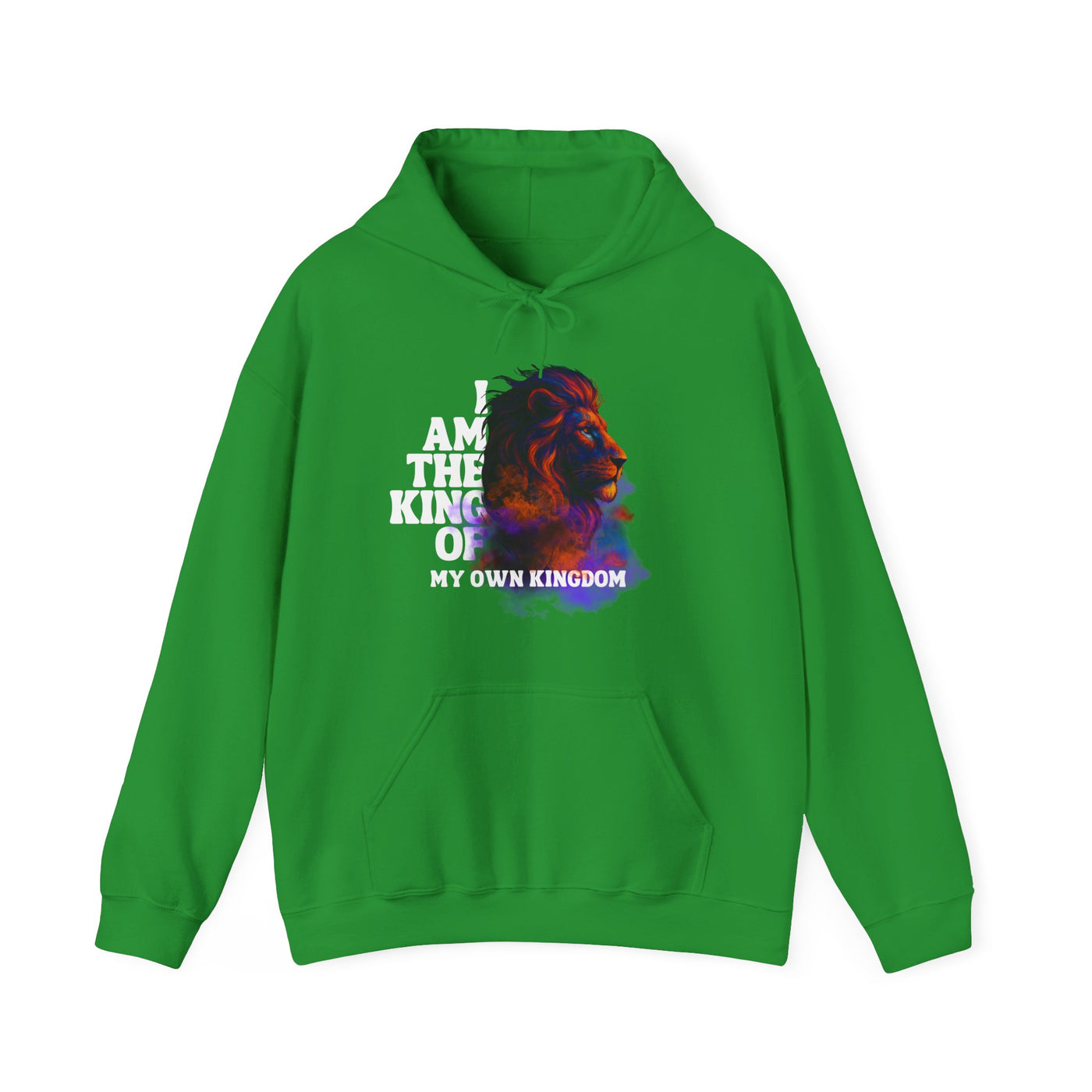 Inspirational Lion Hoodie "i am the king of my kingdom"