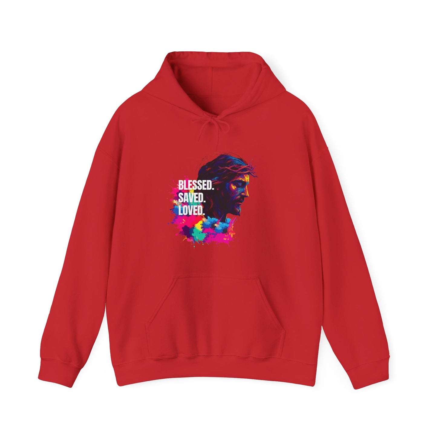Jesus colorful - Blessed- saved- loved