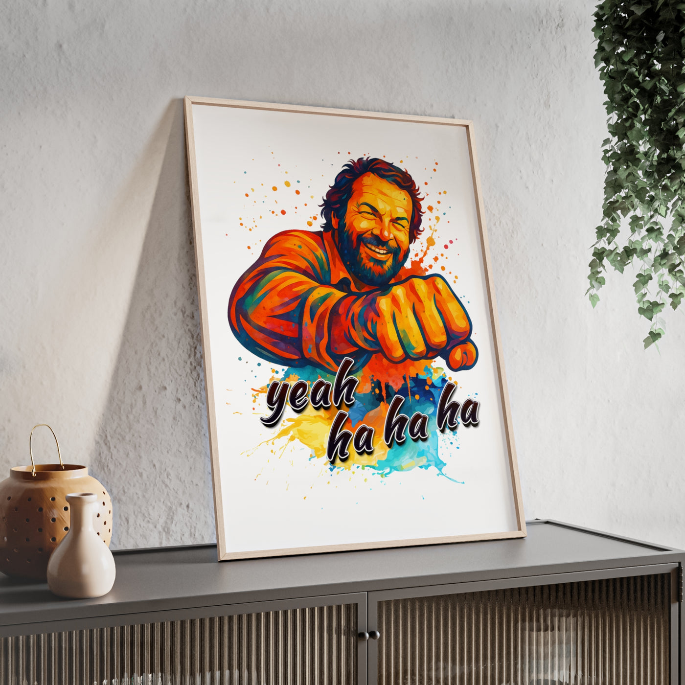 Funny Motivational Poster with Bud Spencer – 'Yeah Ha Ha Ha' 