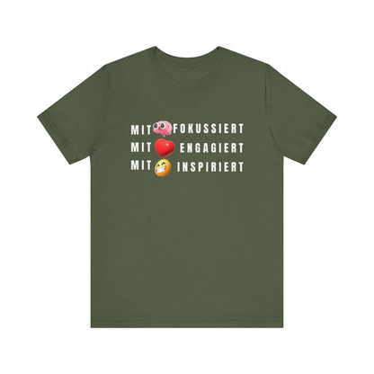 Inspirational Emoji T-Shirt Herz - Hirn - Humor - Heart - Mind - Humor