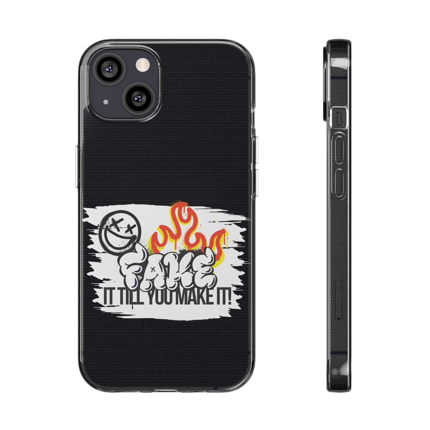 Handyhülle Fake till you make it - Clear Silicone Phone Cases,