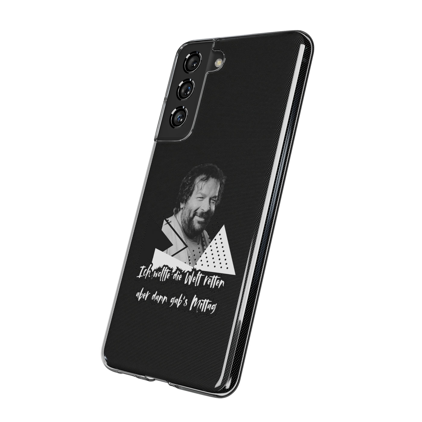 Handyhülle Unique Phone Cover, Ich wollte die Welt retten, dann gabs Mittag