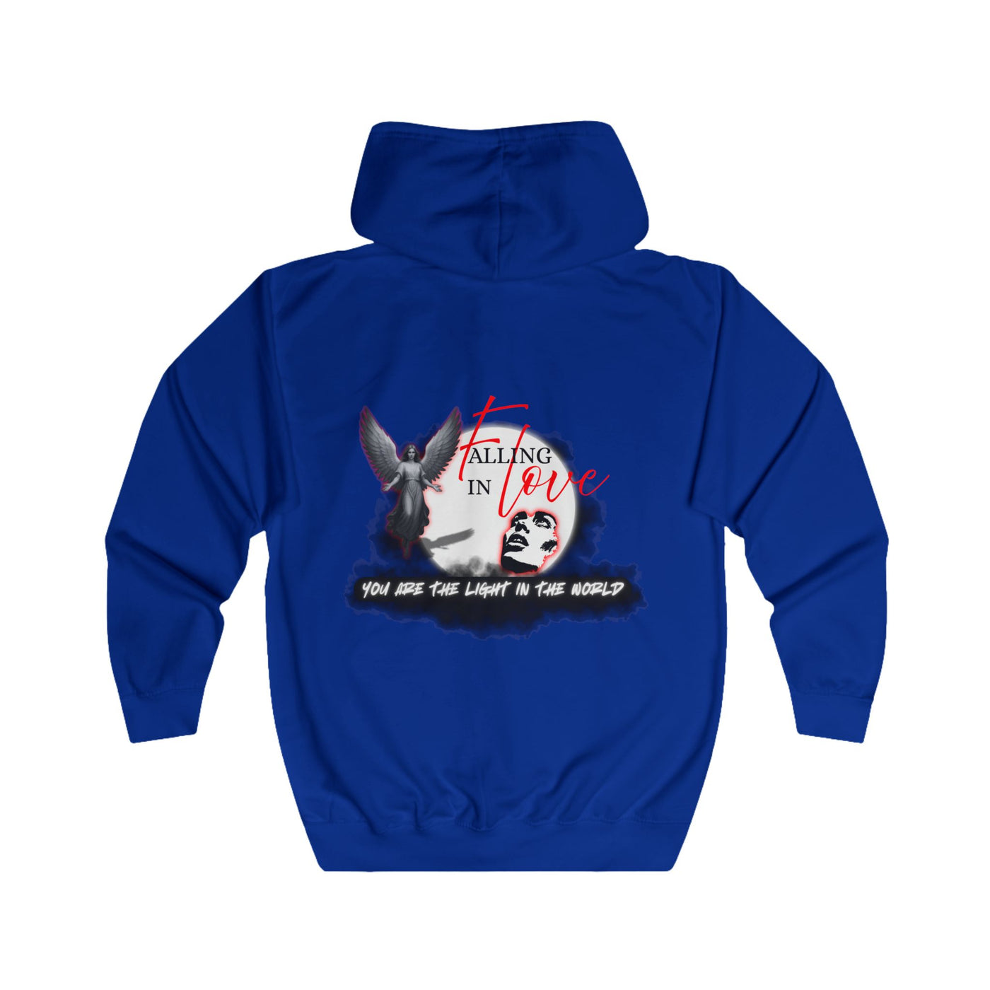 Falling in Love Hoodie, Inspirational Zip-Up, Unisex Sweatshirt