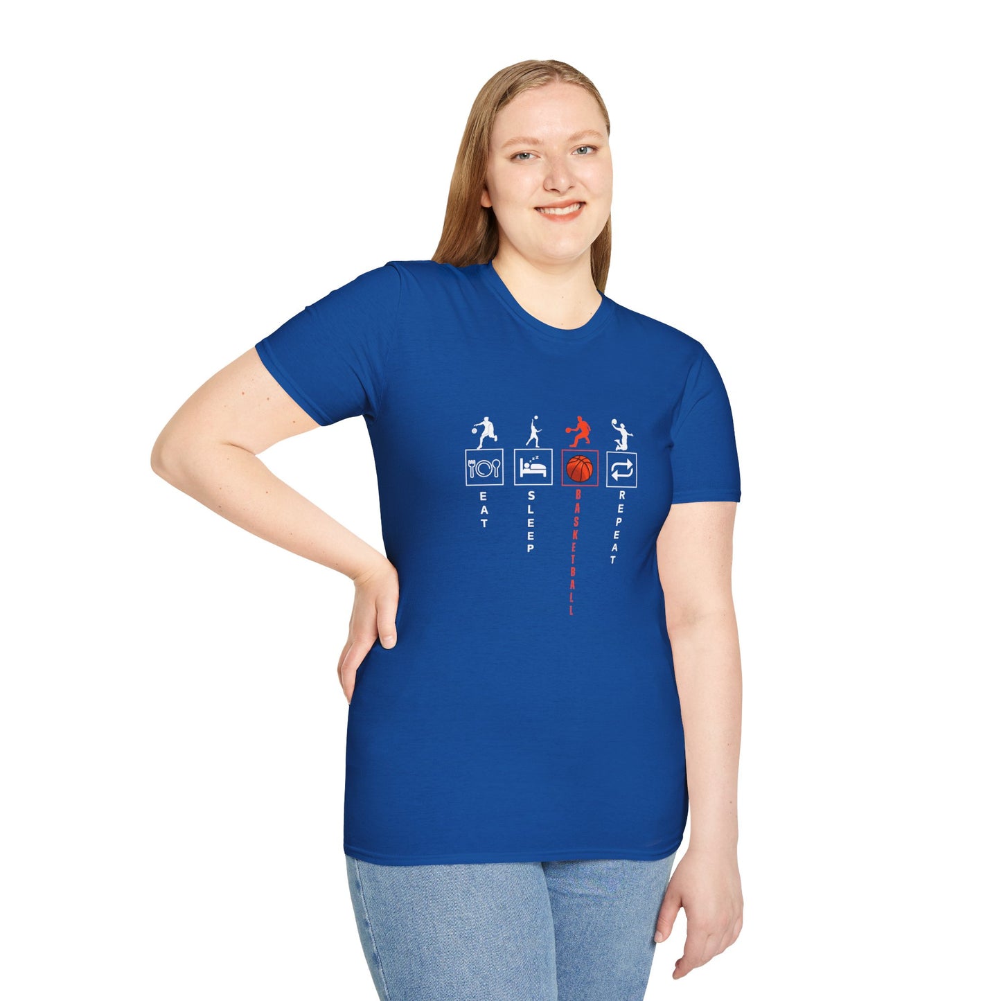 Basketball Life Unisex T-Shirt - Eat, Sleep, Basketball, Repeat