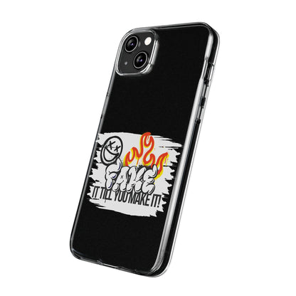 Handyhülle Fake till you make it - Clear Silicone Phone Cases,