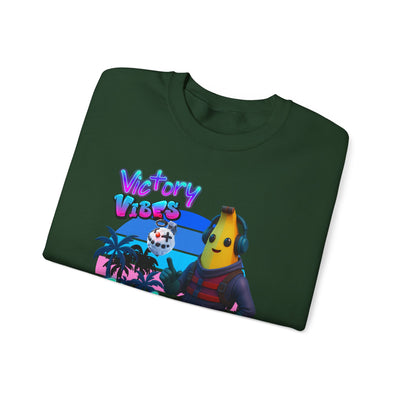 Victory Fortnite Vibes Banana Crewneck Sweatshirt - Unisex Heavy Blend