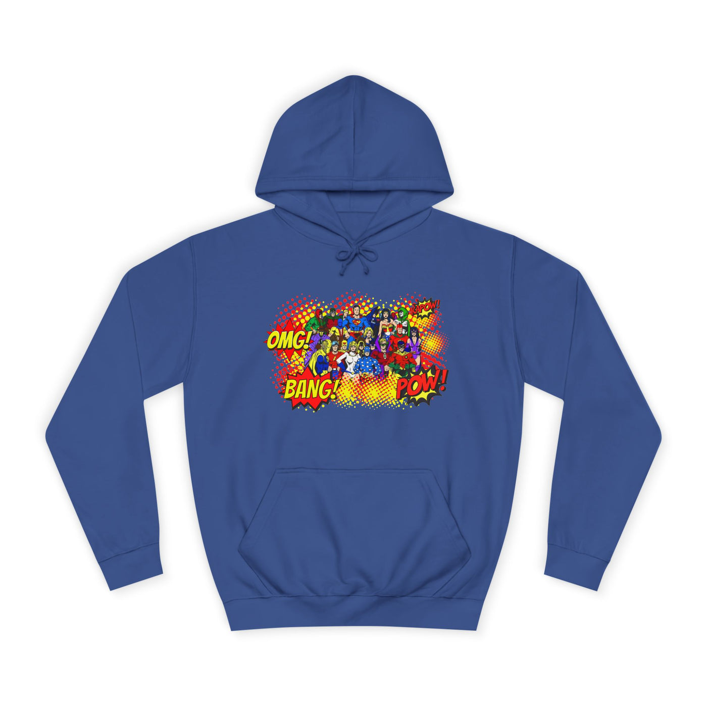 Superhero Graphic Hoodie, Unisex College Sweatshirt, Marvel DC Fans Apparel, Comic Book Lover Gift, Fun Cosplay Outfit