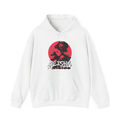 "Geisha Inside"Fleece Hoodie, Cozy