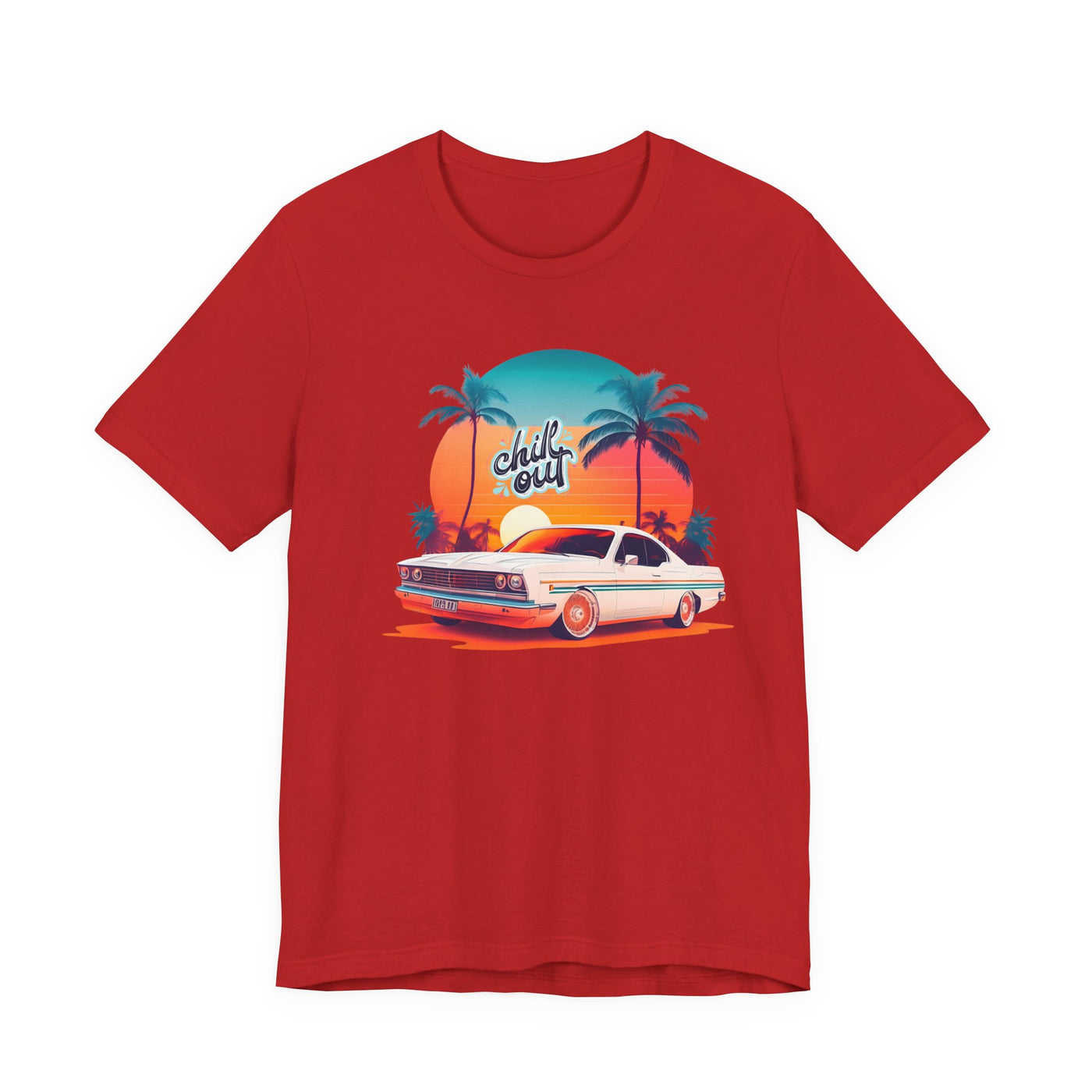 Chill Out Retro Car Tee - Unisex Jersey Short Sleeve Shirt