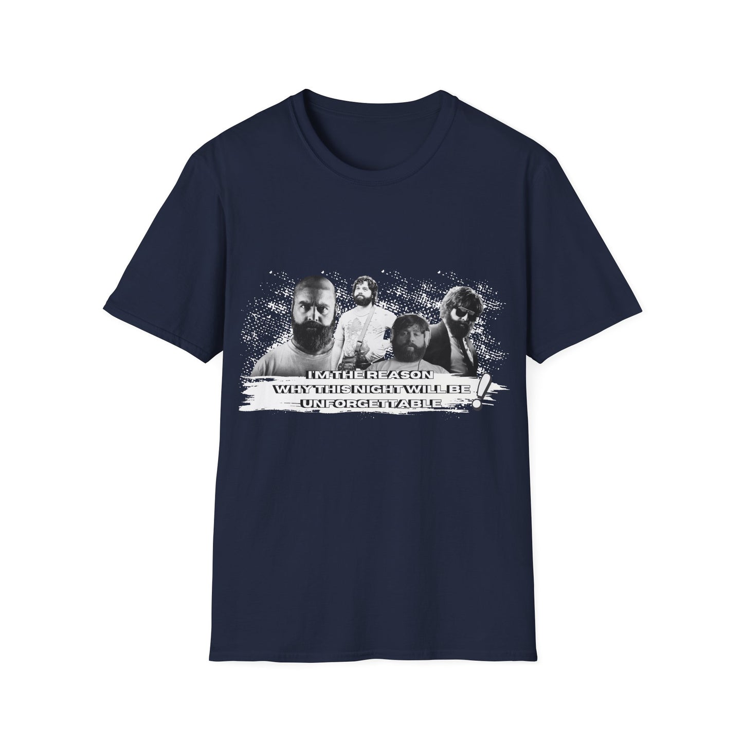 I am the reason why this night...Retro Graphic Unisex Softstyle T-Shirt - Hangover Alan