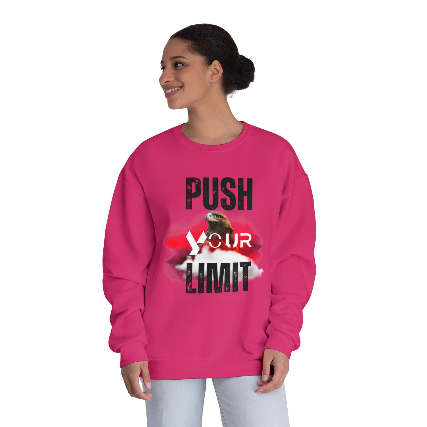 Motivational Crewneck Sweatshirt - "Push Your Limit" 