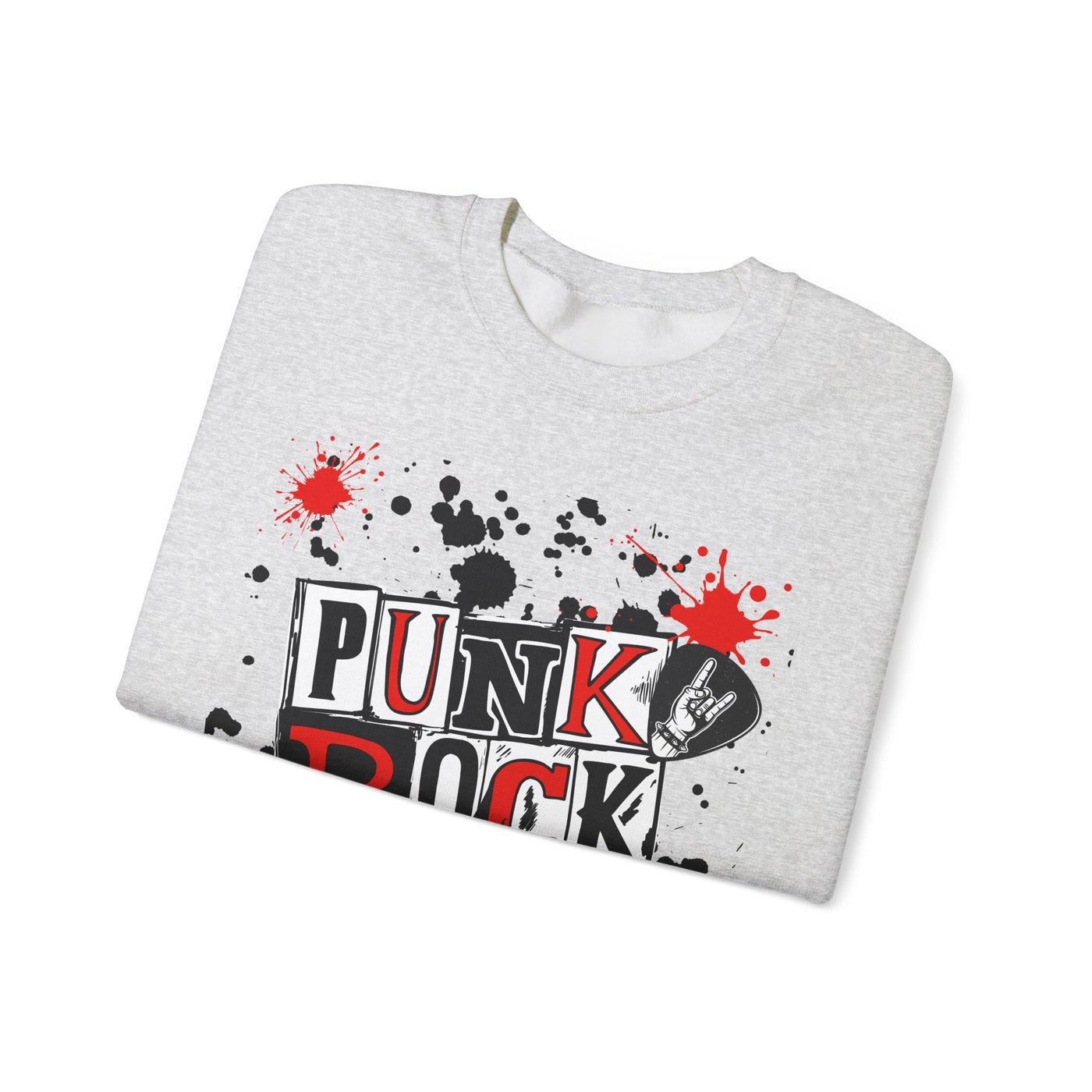 Punk Rock Crewneck Sweatshirt, Casual Streetwear Gift, Music Lover Apparel, Fall Fashion Layer, Unique Graphic Sweater
