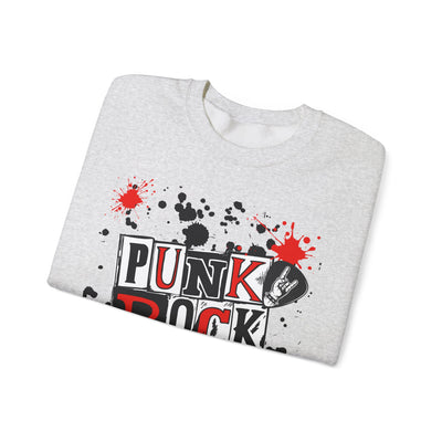Punk Rock Crewneck Sweatshirt, Casual Streetwear Gift, Music Lover Apparel, Fall Fashion Layer, Unique Graphic Sweater