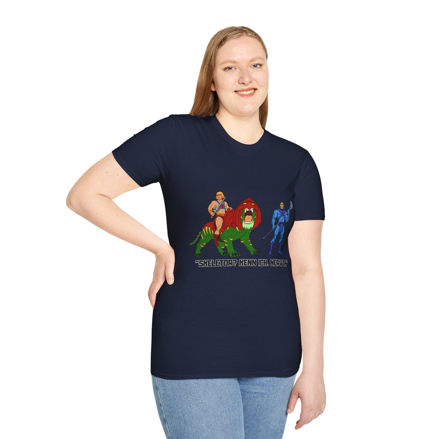 He-Man Retro Graphic Tee, Unisex Softstyle Shirt for Fans, Vintage Cartoon Apparel, Gift for Geeks, Nostalgic T-Shirt