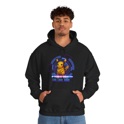 Rave Hoddie, Live Love Rave - Techno - Pokemon