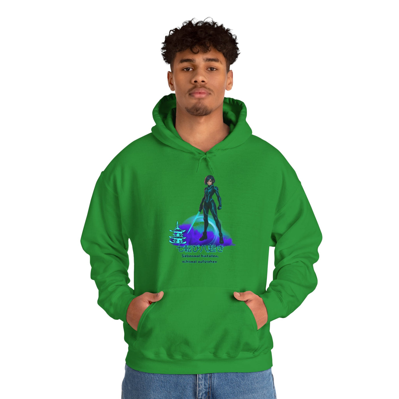 Hoodie  Anime "siebenmal hinfallen - achtmal aufstehen"