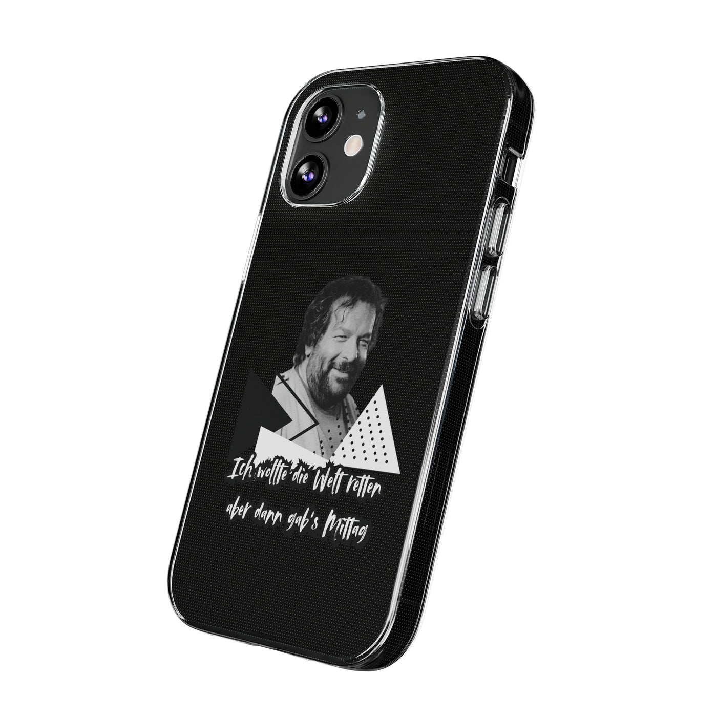 Handyhülle Unique Phone Cover, Ich wollte die Welt retten, dann gabs Mittag