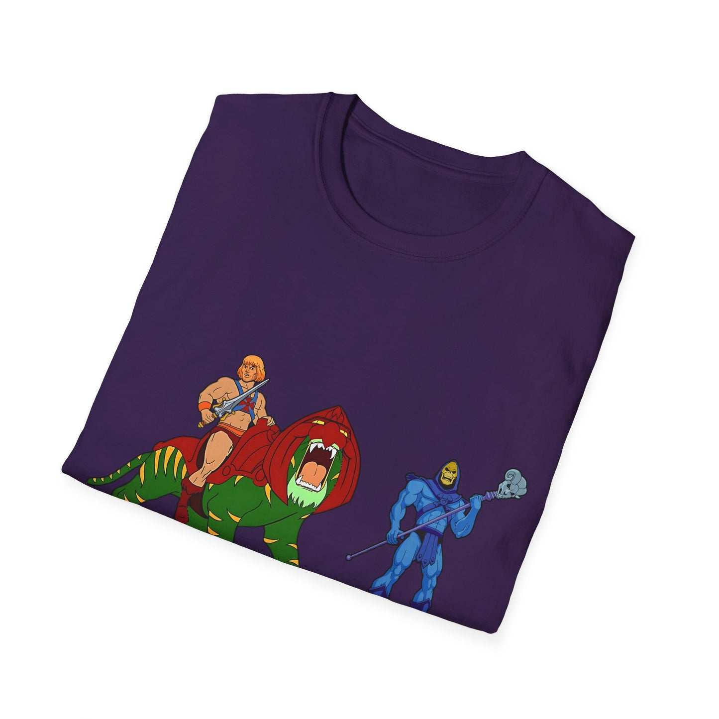 He-Man Retro Graphic Tee, Unisex Softstyle Shirt for Fans, Vintage Cartoon Apparel, Gift for Geeks, Nostalgic T-Shirt