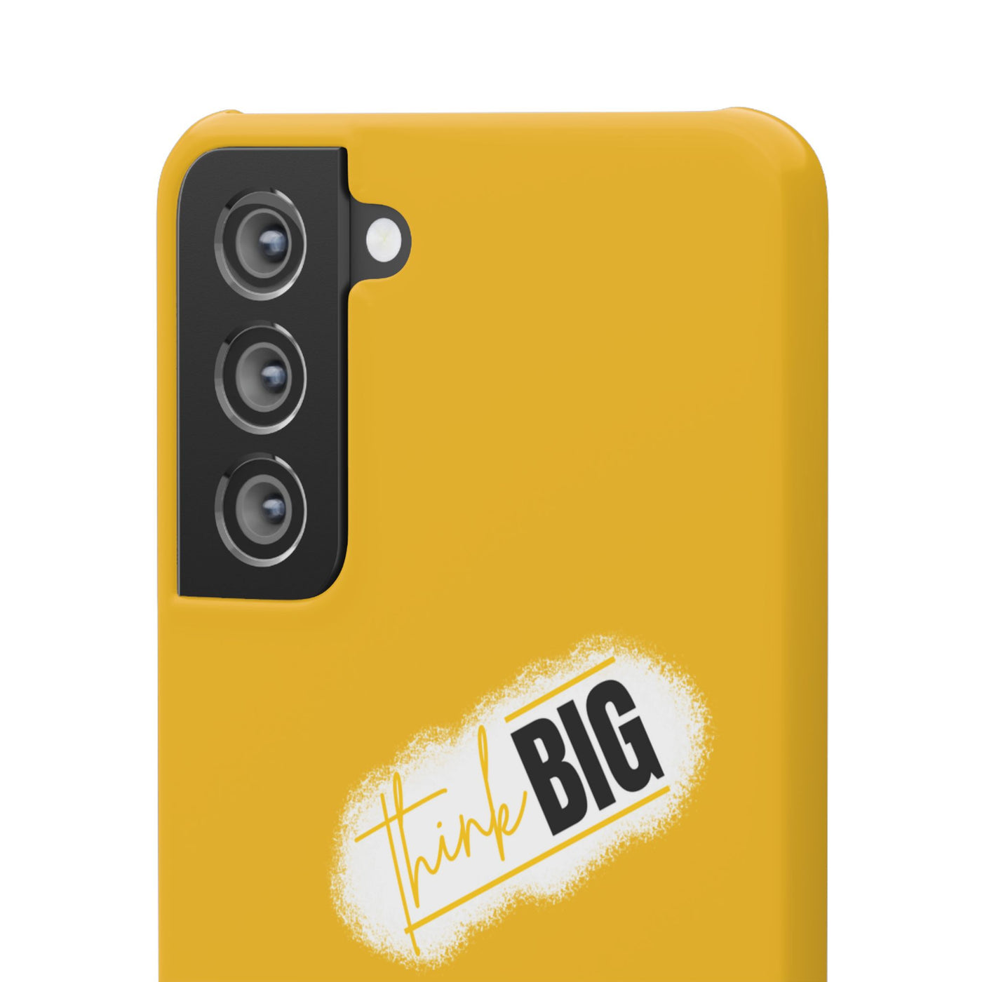 Handyhülle gelbe - Yellow Snap Case - 'Think BIG' for Motivated Individuals