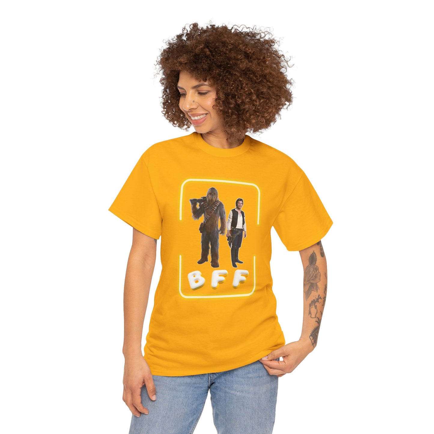 BFF Chewbacca & Han Solo Unisex Heavy Cotton Shirt
