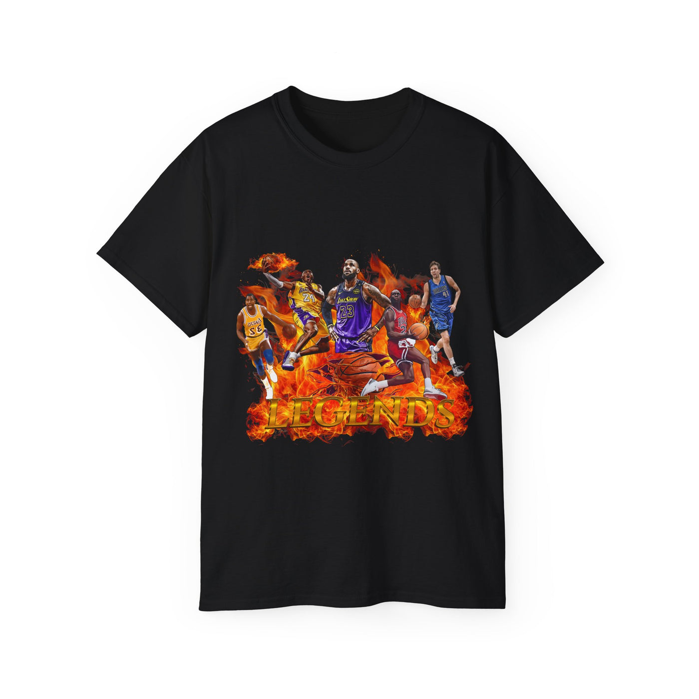 Basketball Legends, Cool Sports Shirt, Unisex Cotton T-Shirt