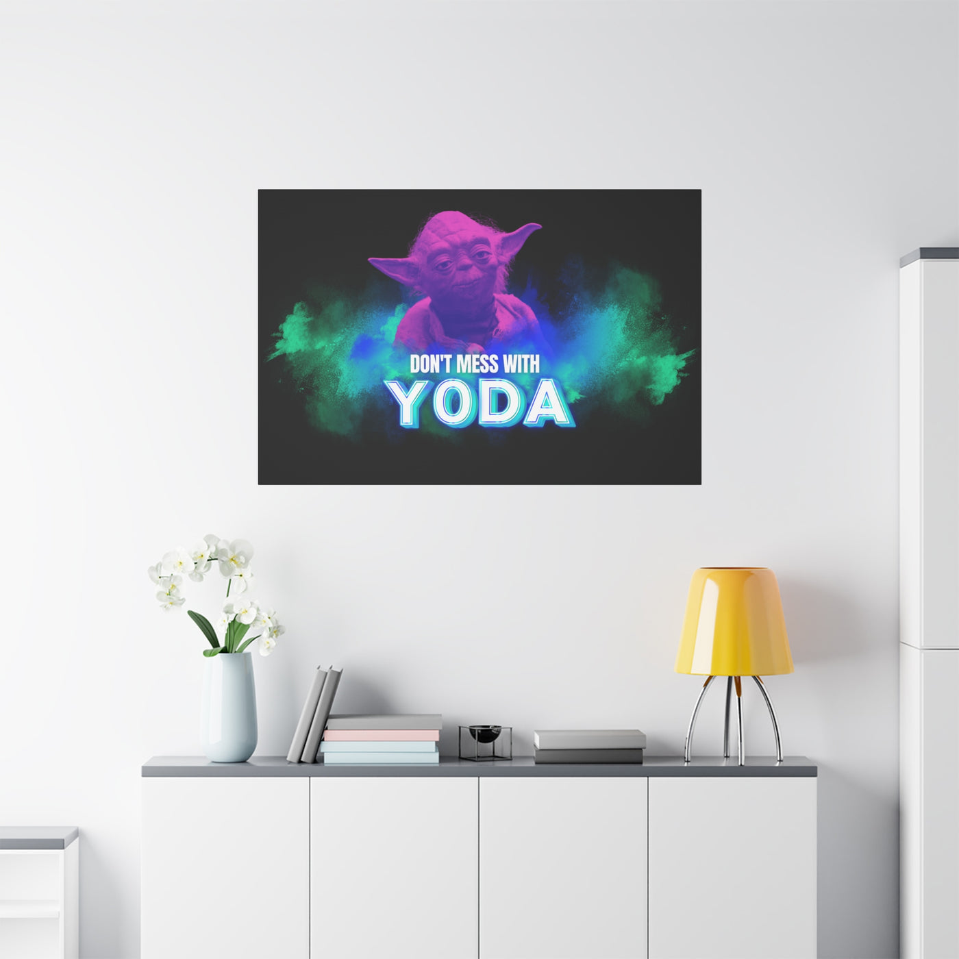 Inspirational Yoda Canvas Art - Modern Wall Decor for Star Wars Fans