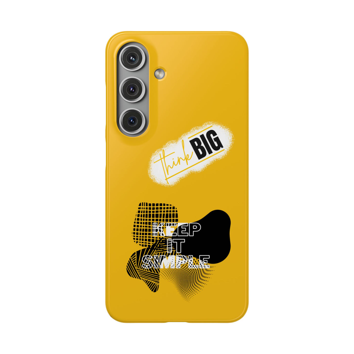Handyhülle gelbe - Yellow Snap Case - 'Think BIG' for Motivated Individuals