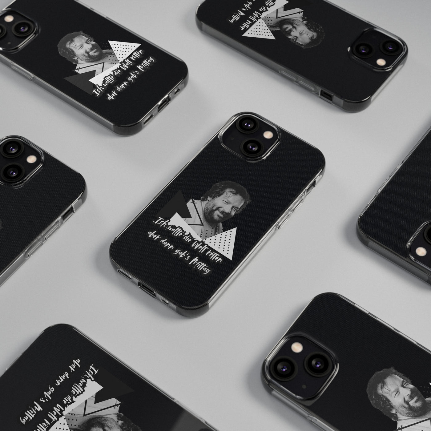 Handyhülle Unique Phone Cover, Ich wollte die Welt retten, dann gabs Mittag