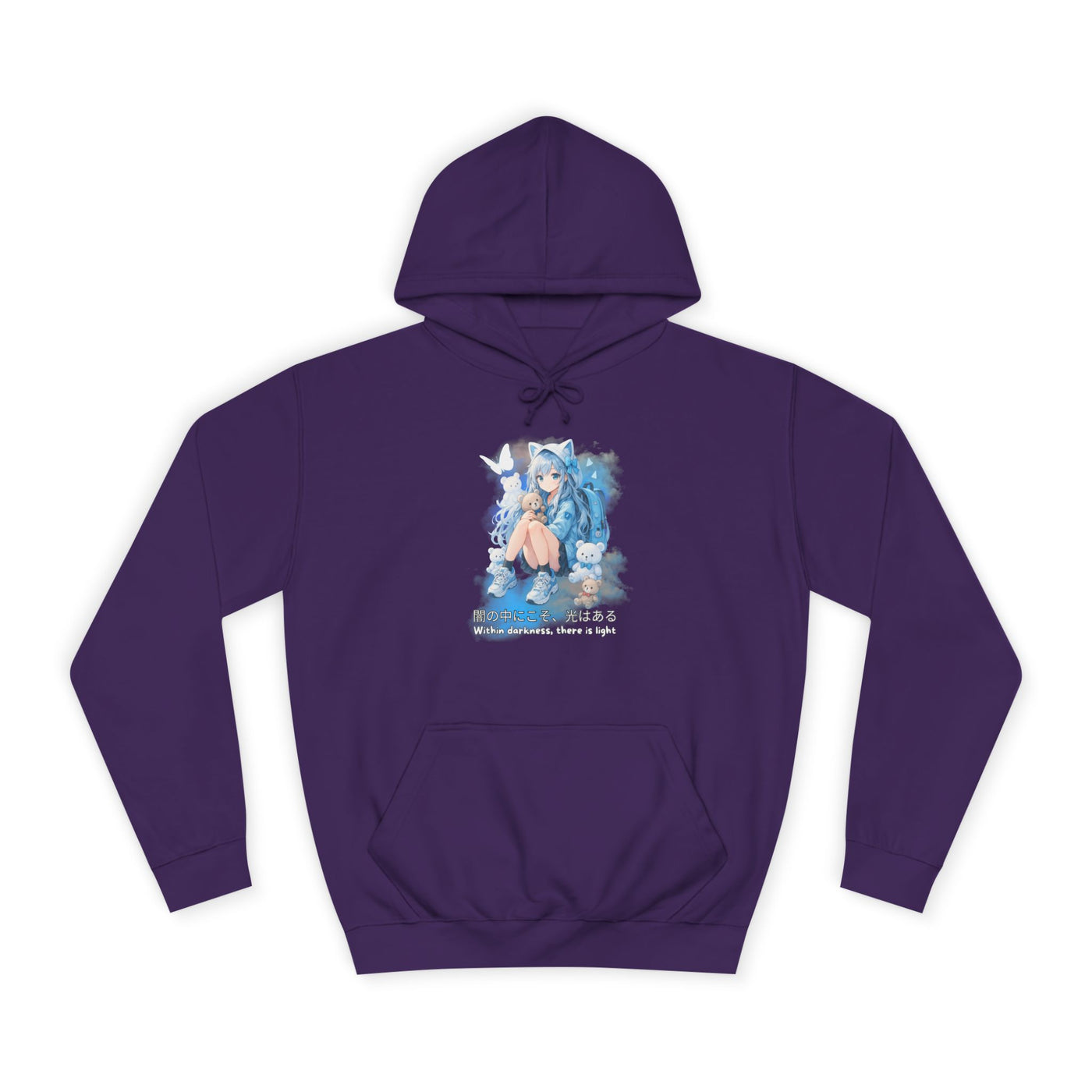 Hoodie, Anime Sweatshirt "Within darkness there is a light"