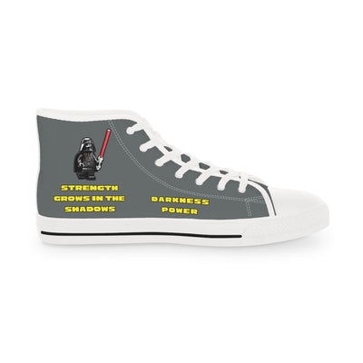 Men's High Top Sneakers with Motivational Quote - starwars