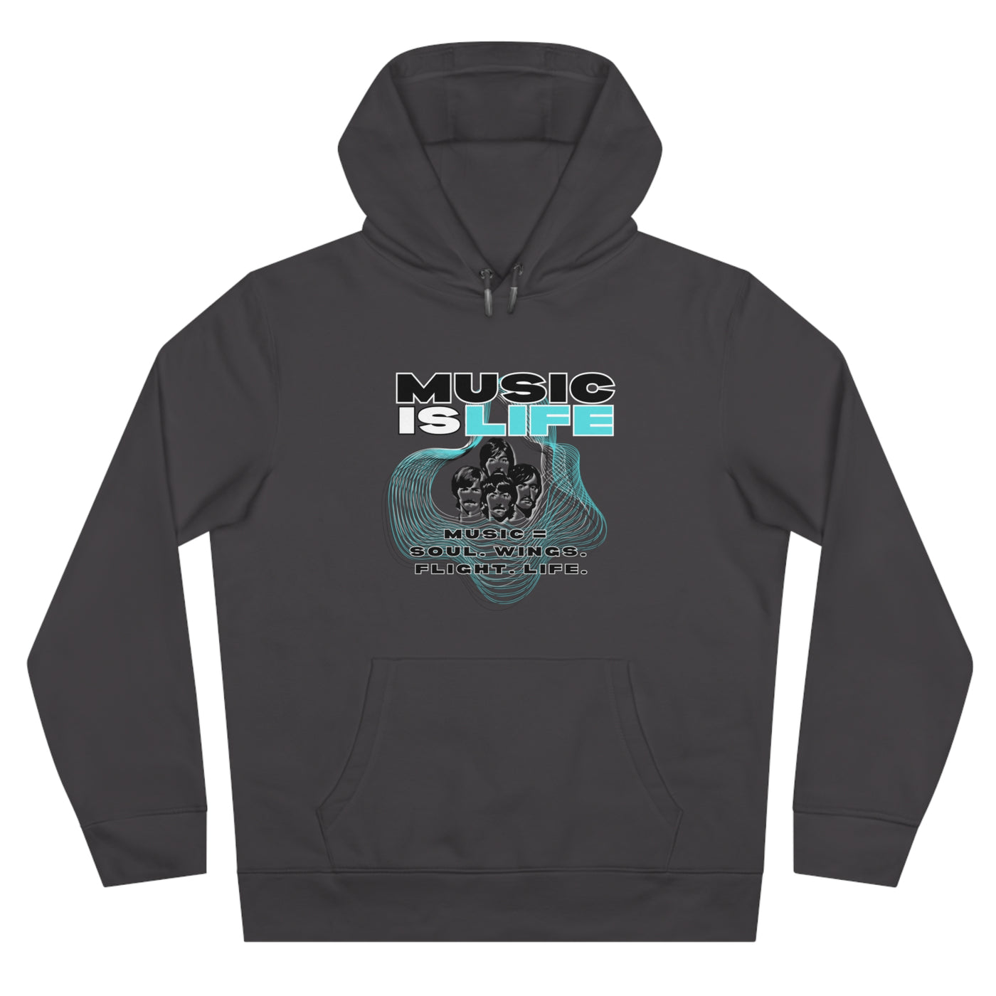 Beatles Music Is Life King Hooded Sweatshirt | Perfect for music lovers