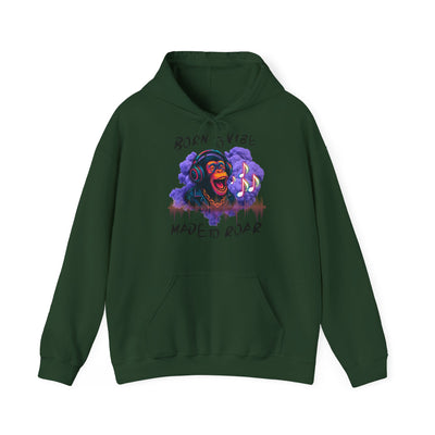Born to Vibe Unisex Heavy Blend™ Hooded Sweatshirt - Made to Roar Monkey - Monkey 