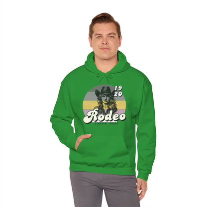 Rodeo Cowgirl Hooded HOODIE - Unisex Heavy Blend™ - Retro Style