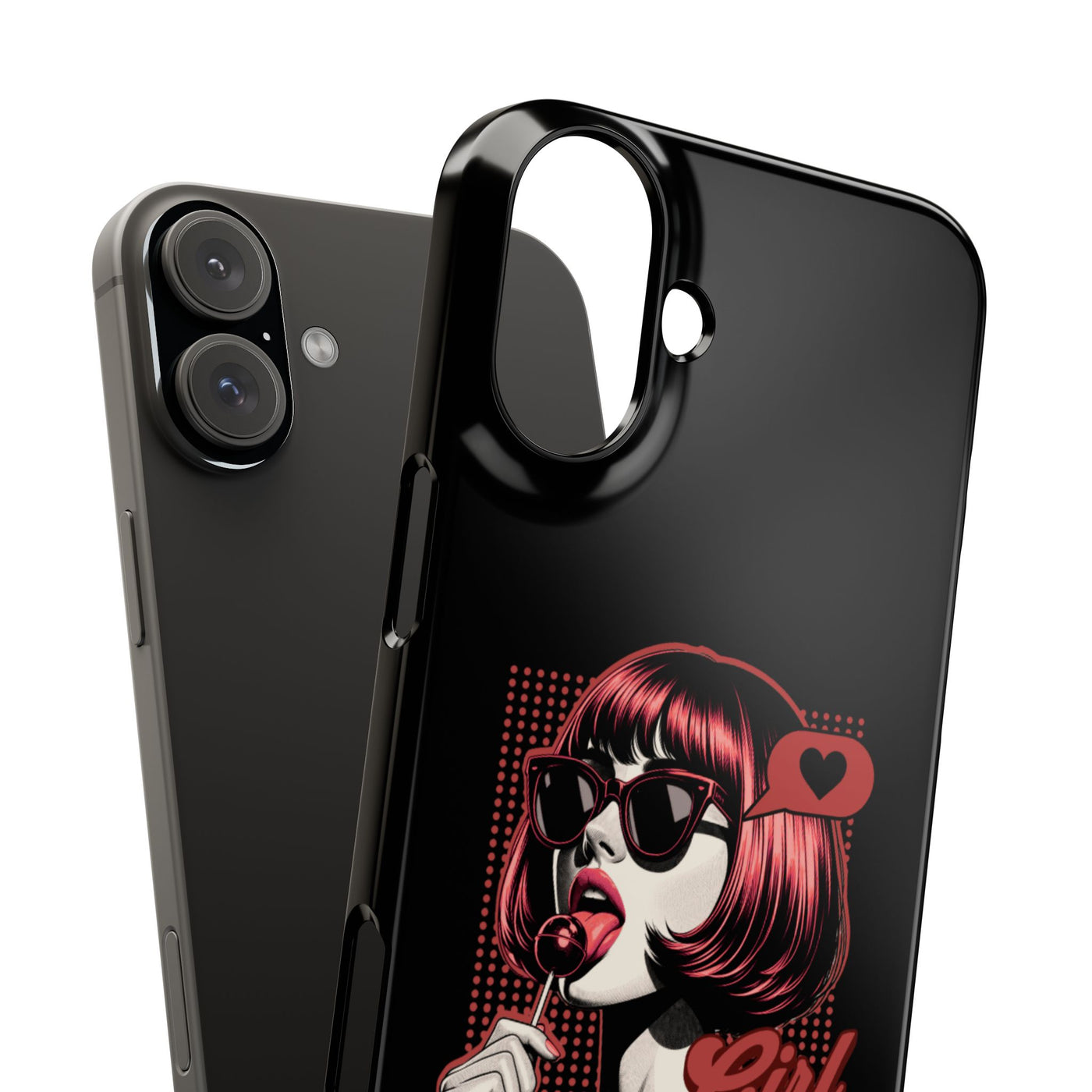 Retro Girl Snap Case Handyhülle