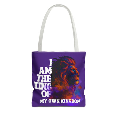 Regal Lion Tote Bag - I Am the King of My Own Kingdom, Canvas Bag,