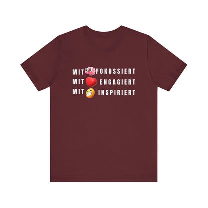 Inspirational Emoji T-Shirt Herz - Hirn - Humor - Heart - Mind - Humor