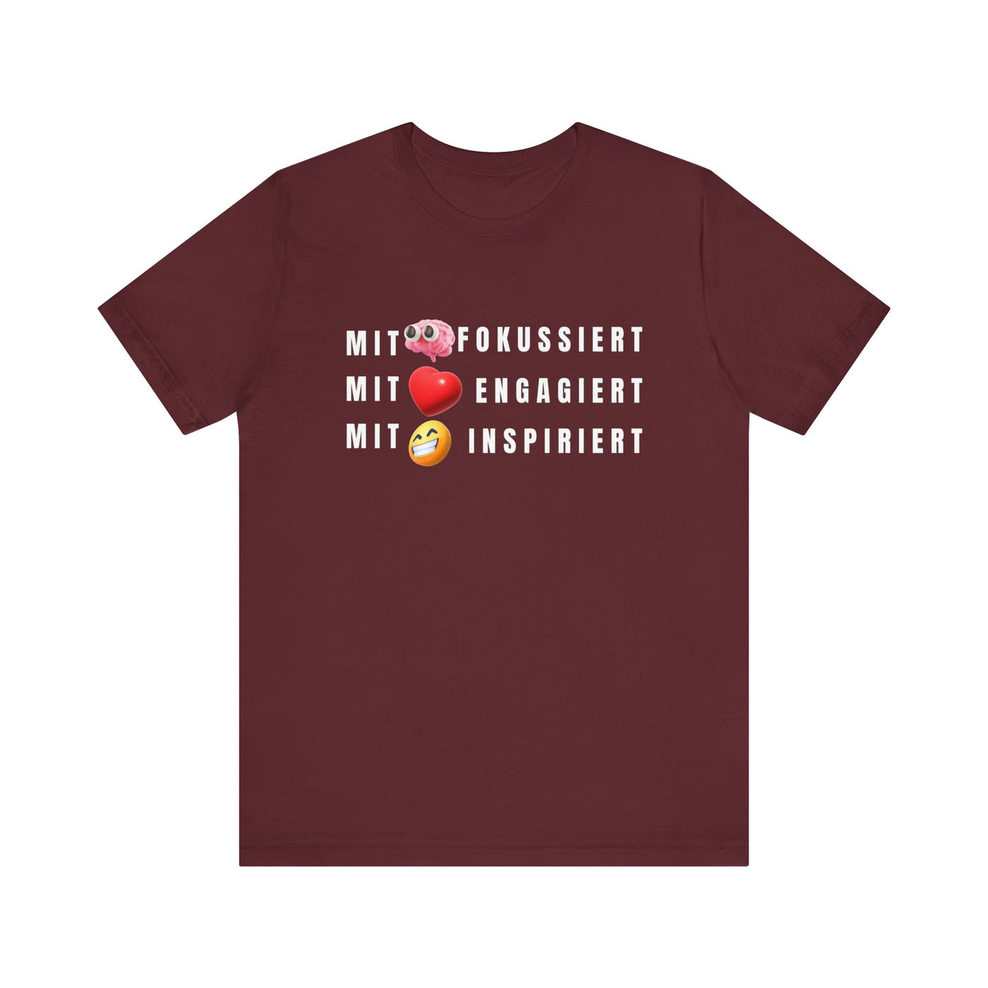 Inspirational Emoji T-Shirt Herz - Hirn - Humor - Heart - Mind - Humor