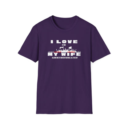 Minimalist Red Graphic Unisex T-Shirt - I love my wife