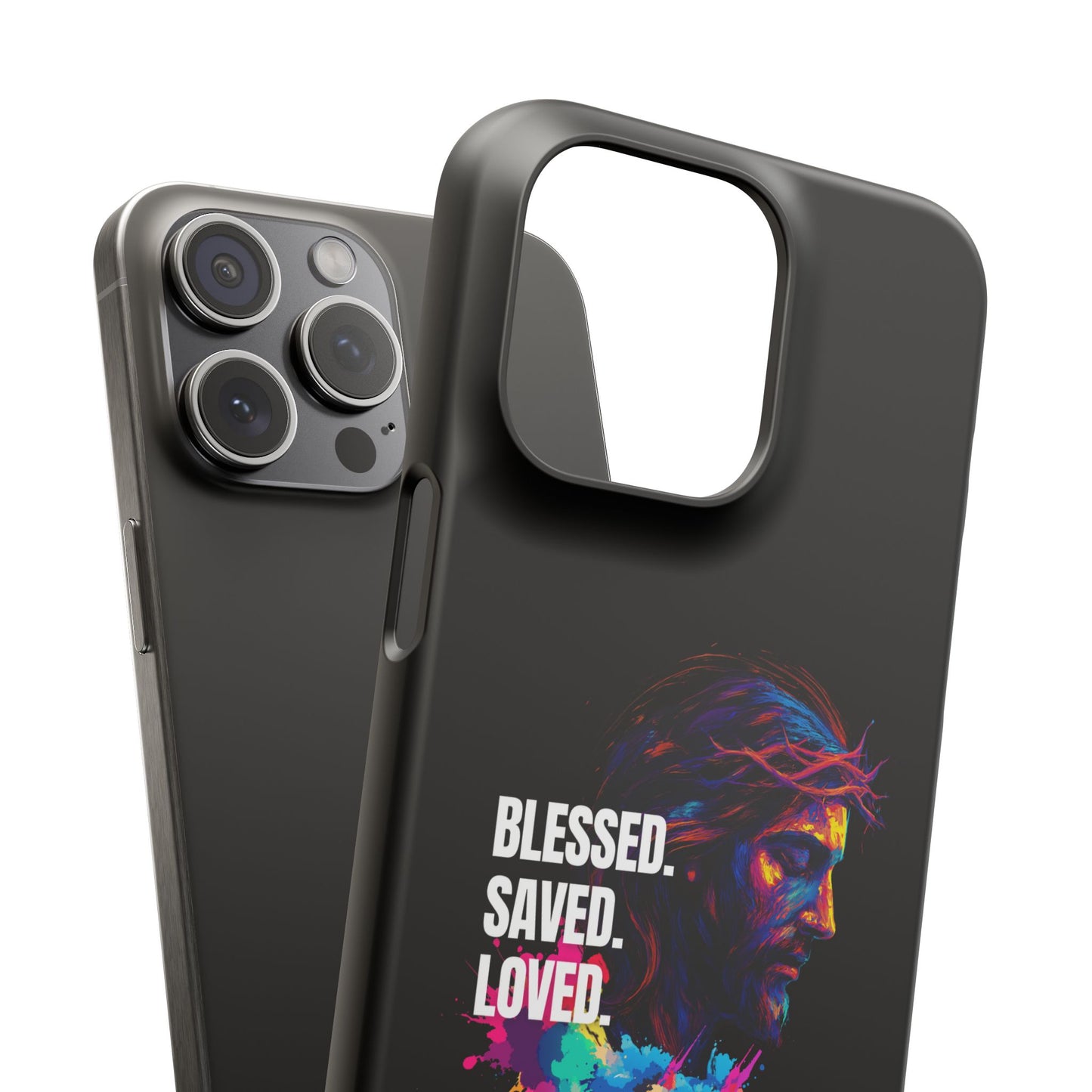 Blessed Saved Loved -  Snap Case Handyhülle - Jesus
