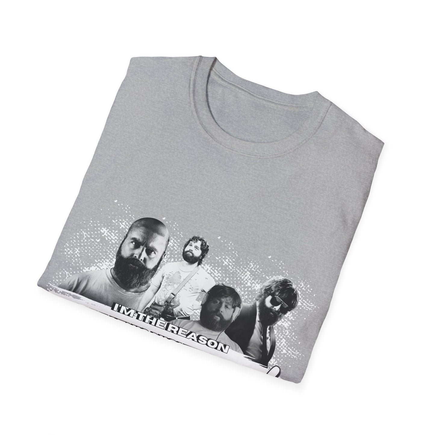 I am the reason why this night...Retro Graphic Unisex Softstyle T-Shirt - Hangover Alan