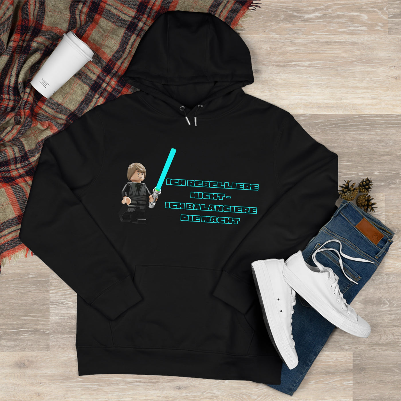 Star Wars Inspired King Hooded Sweatshirt - "I do not rebel - I balance the Force"