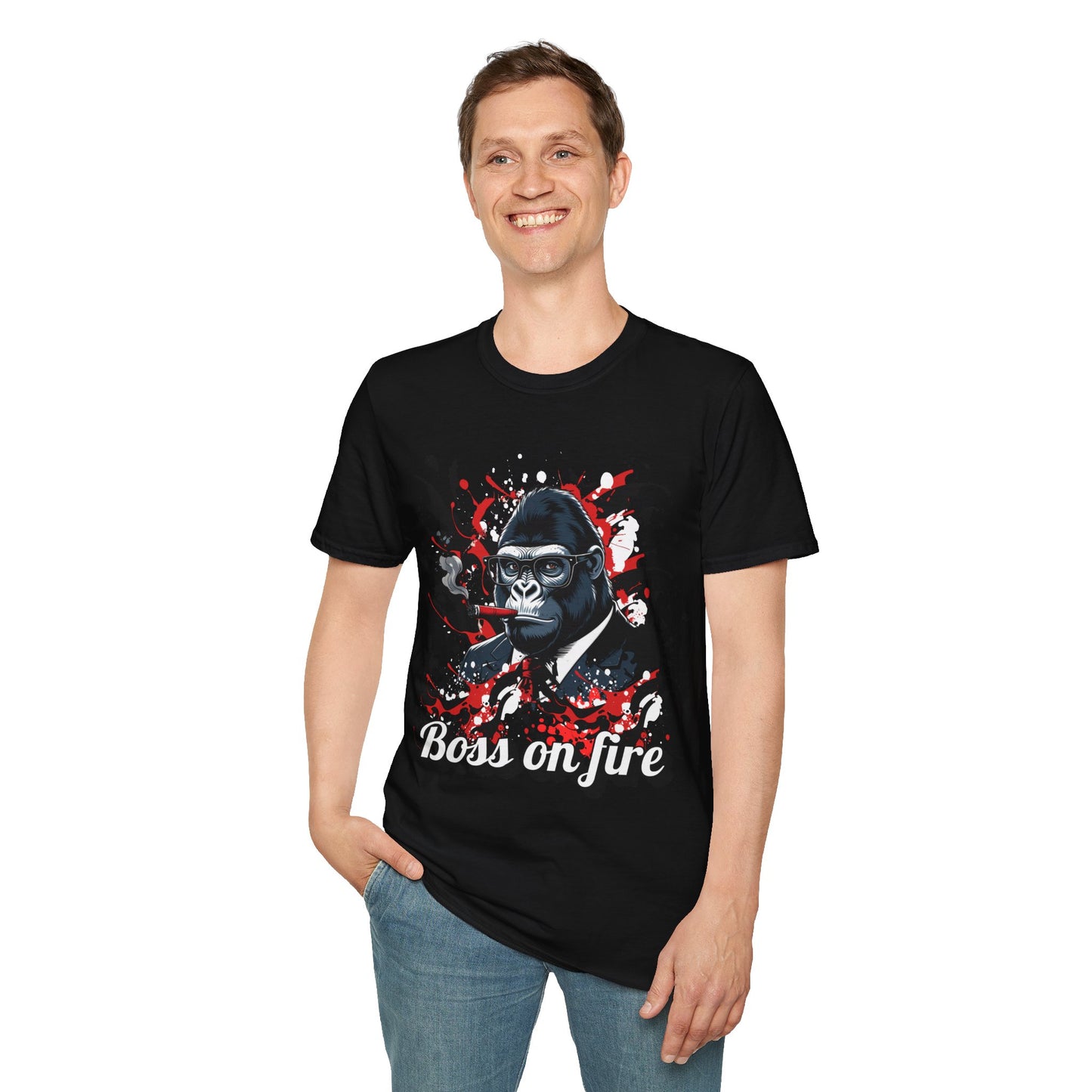Boss on Fire Unisex T-Shirt, Funny Graphic Tee, Unique Gift, Casual Wear, Motivation Shirt