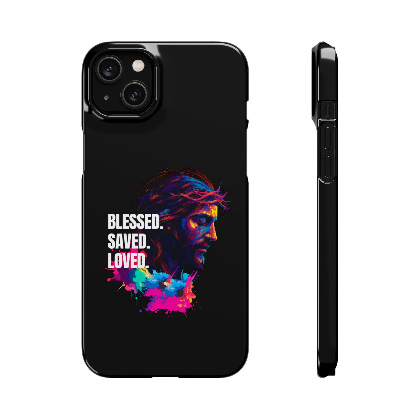 Blessed Saved loved - Snap Case - Jesus