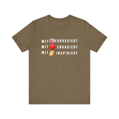 Inspirational Emoji T-Shirt Herz - Hirn - Humor - Heart - Mind - Humor