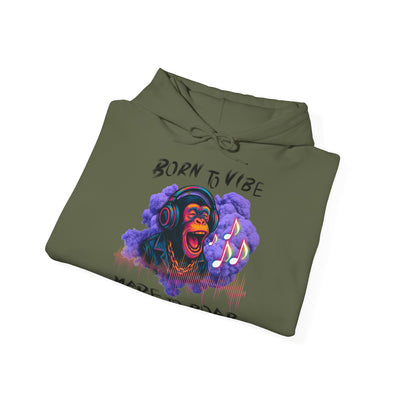 Born to Vibe Unisex Heavy Blend™ Hooded Sweatshirt - Made to Roar Monkey - Monkey 