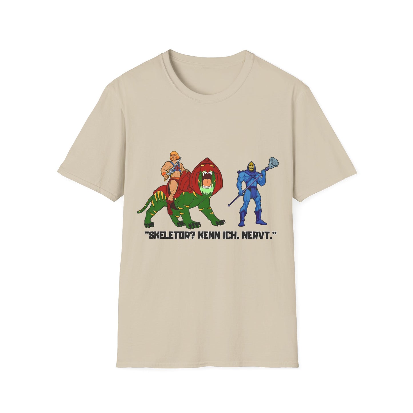He-Man Retro Graphic Tee, Unisex Softstyle Shirt for Fans, Vintage Cartoon Apparel, Gift for Geeks, Nostalgic T-Shirt
