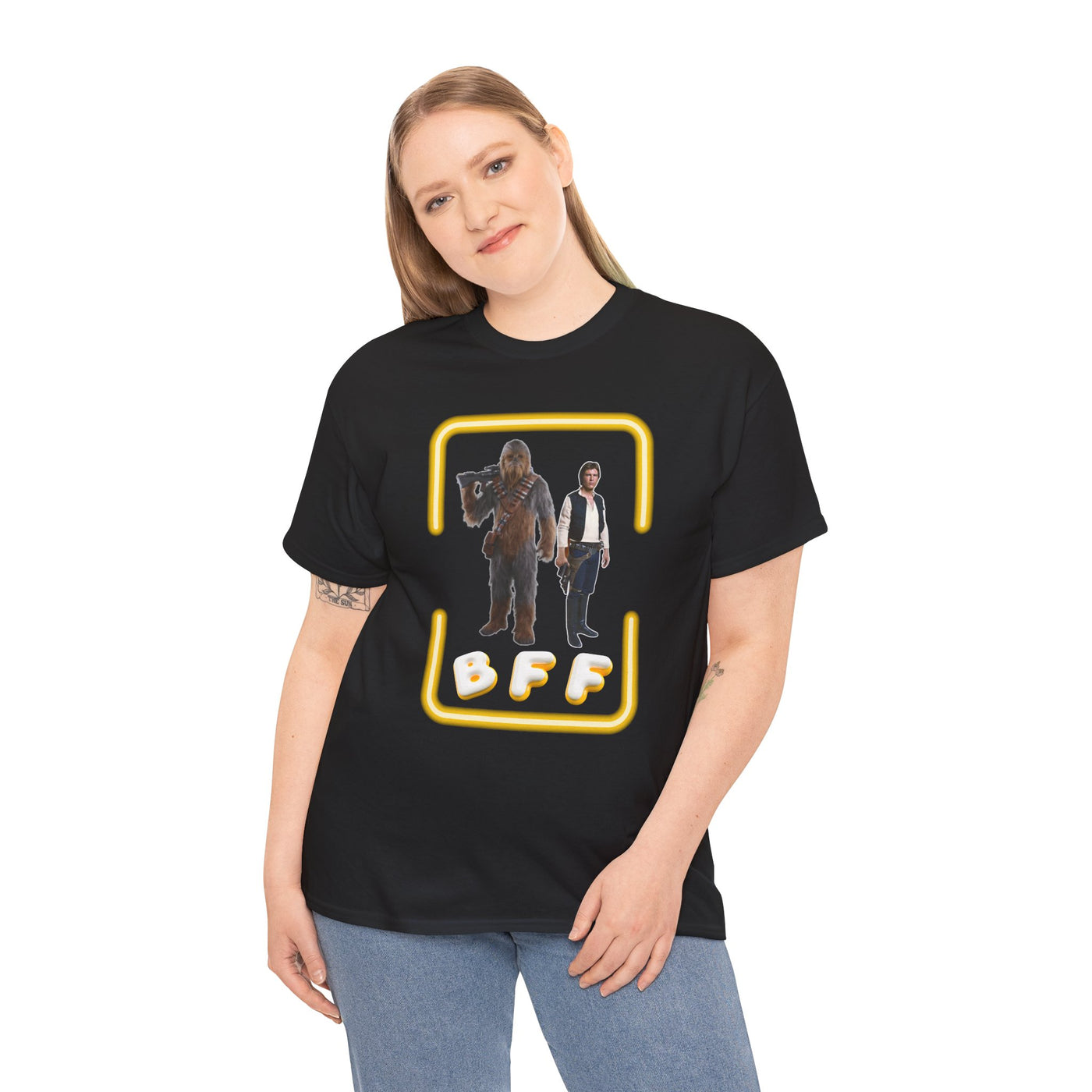 BFF Chewbacca &amp; Han Solo Unisex Heavy Cotton Shirt