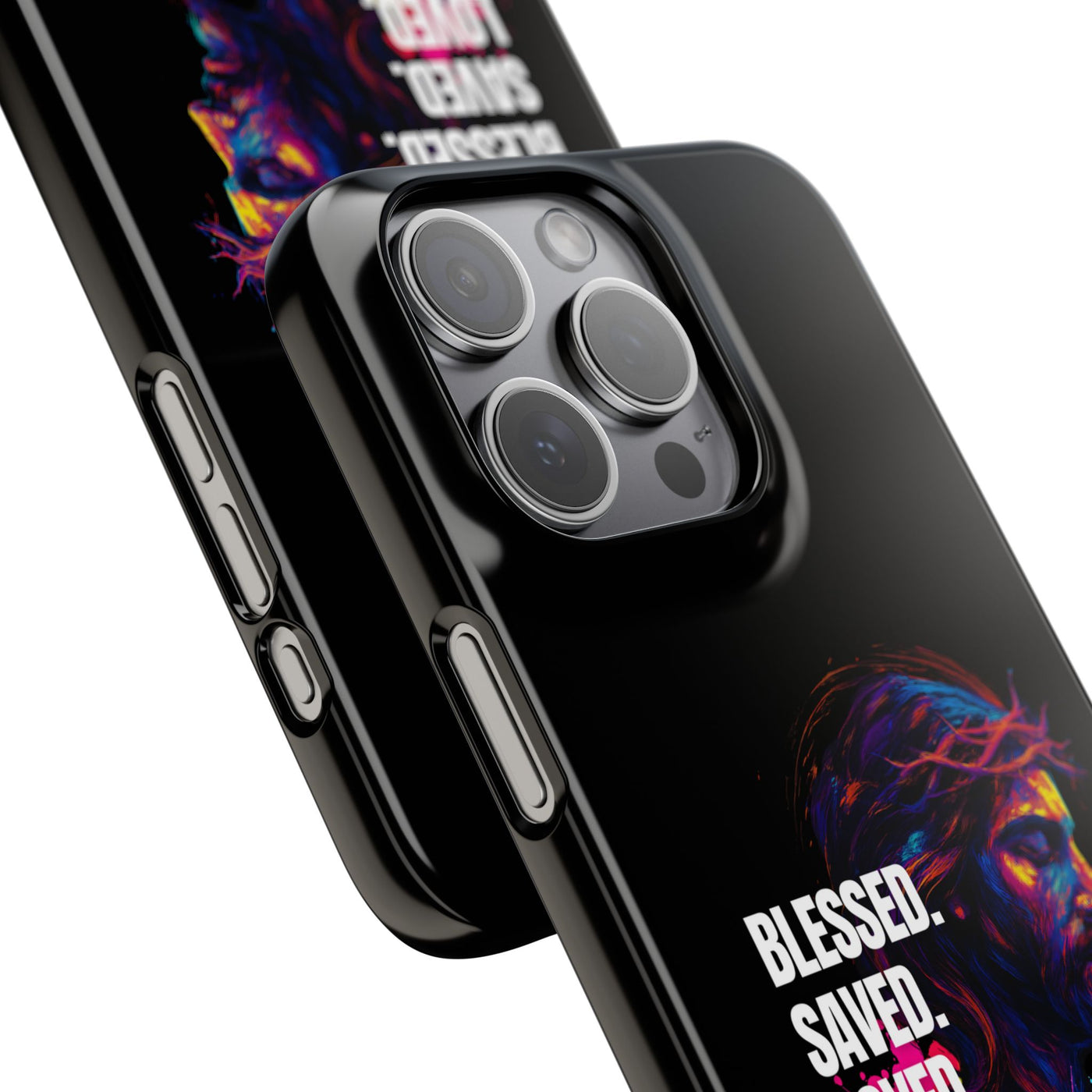 Blessed Saved loved - Snap Case - Jesus