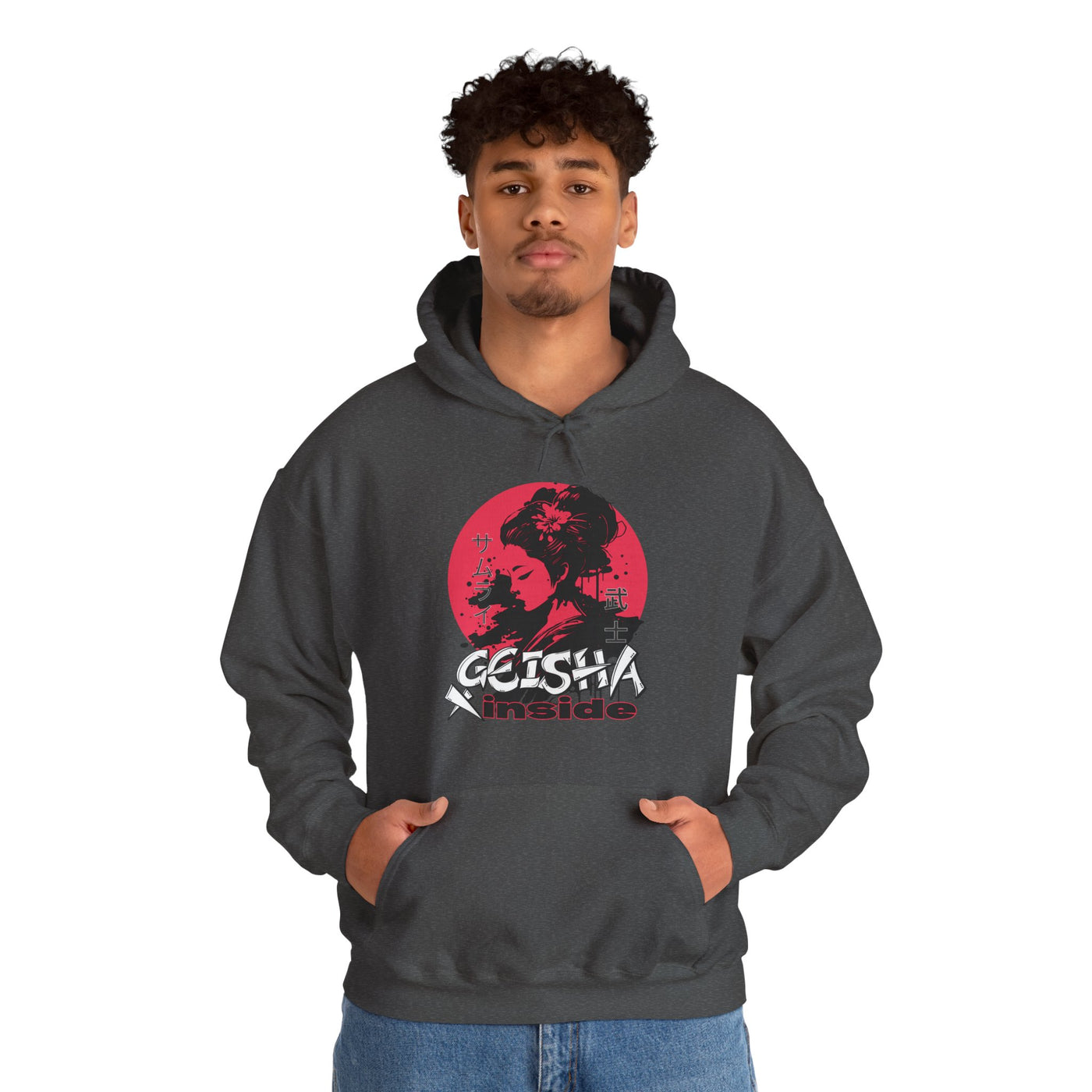 "Geisha Inside"Fleece Hoodie, Cozy