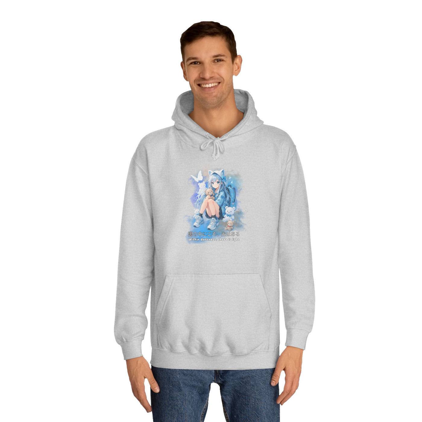 Hoodie, Anime Sweatshirt "Within darkness there is a light"
